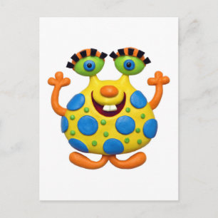 Spotted Yellow Monster Postcard
