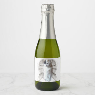 Spotty Angel 7x5cm Mini Sparkling Wine Bottle Labe Sparkling Wine Label