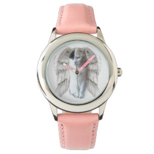 Spotty Angel Kids Pink Numbers Watch