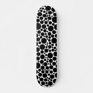 Spotty - Black on White Skateboard Deck