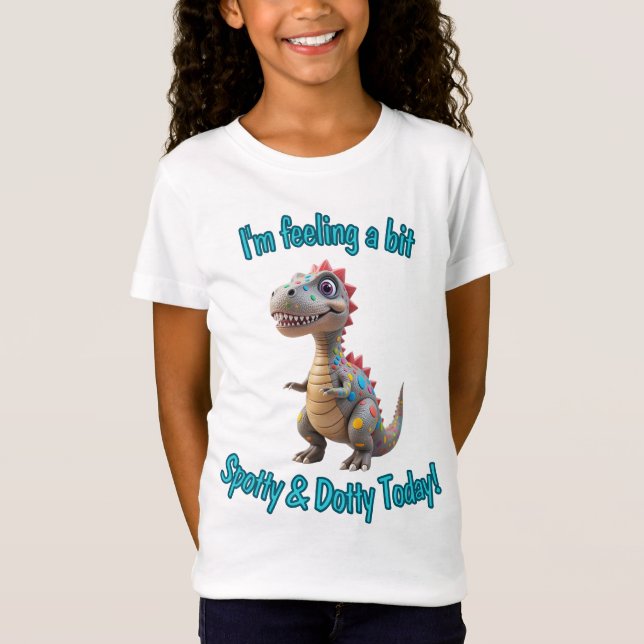 Spotty Dino Dot Day Fun Kids T-Shirt (Front)