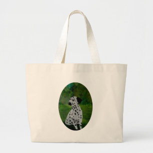 Spotty Dog Art Dalmatian Large Tote Bag