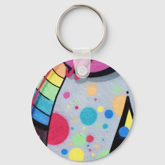 spotty graffiti keychain (Front)