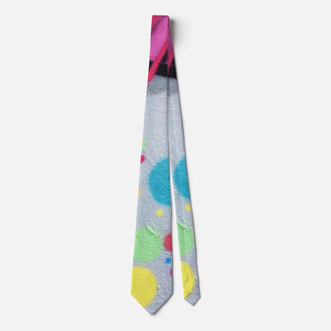 spotty graffiti neck tie (Front)