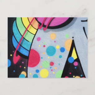 spotty graffiti postcard