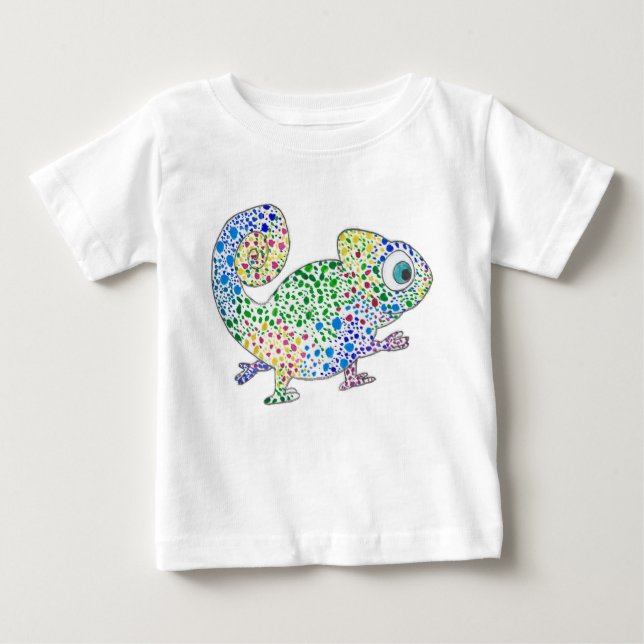 Spotty Marcel the Chameleon Baby Tshirt (Front)