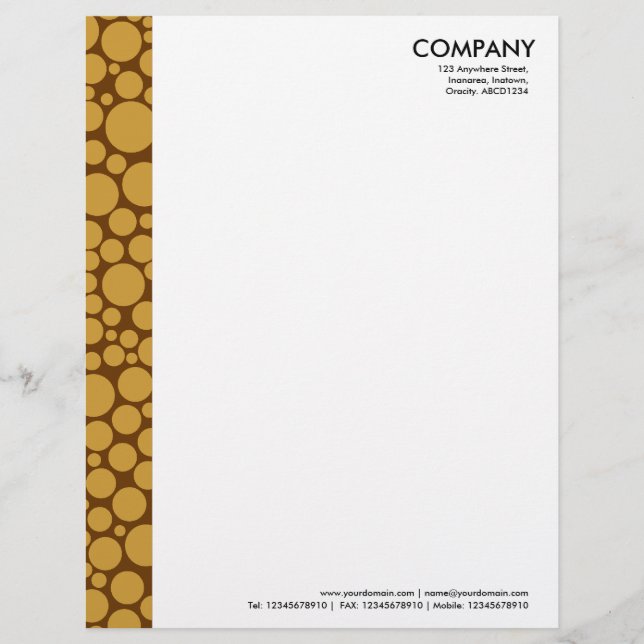Spotty Margin - Shades of Brown II Letterhead (Front)
