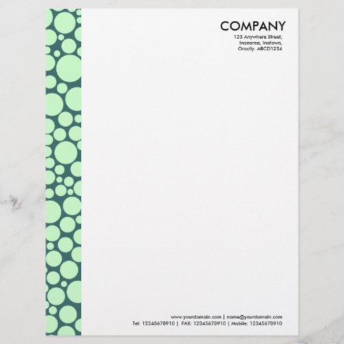 Spotty Margin _ Shades of Green Letterhead