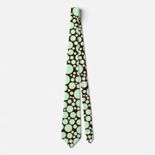 Spotty - Pale Green on Dark Brown (330000) Neck Tie