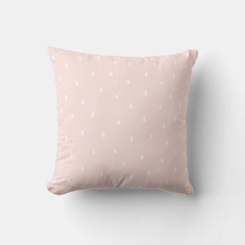 Spotty Polka Dot Baby Pastel Pink Trendy  Throw Pillow
