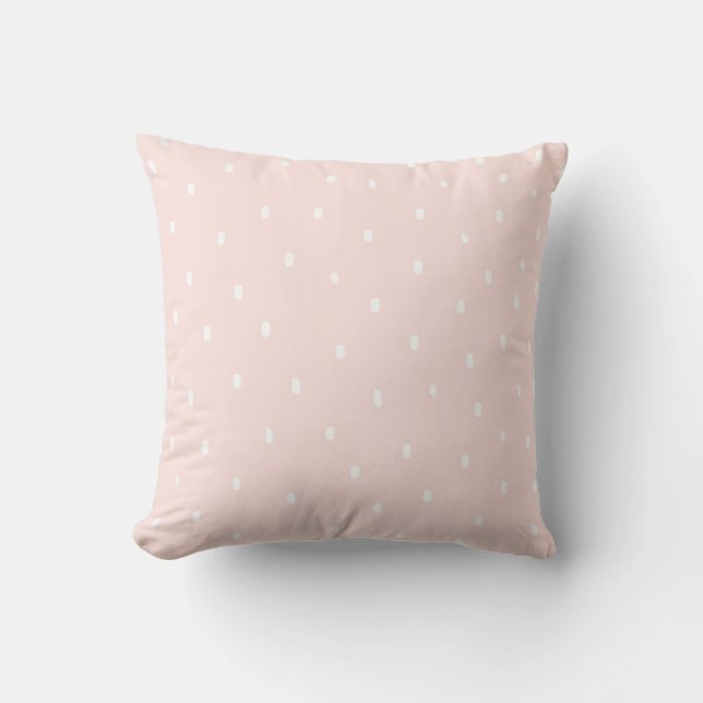 Spotty Polka Dot Baby Pastel Pink Trendy  Throw Pillow (Front)