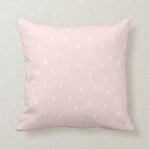 Spotty Polka Dot Baby Pastel Pink Trendy  Throw Pillow