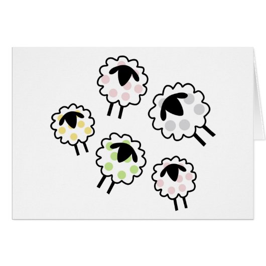 Spotty Sheep Cards (Front Horizontal)