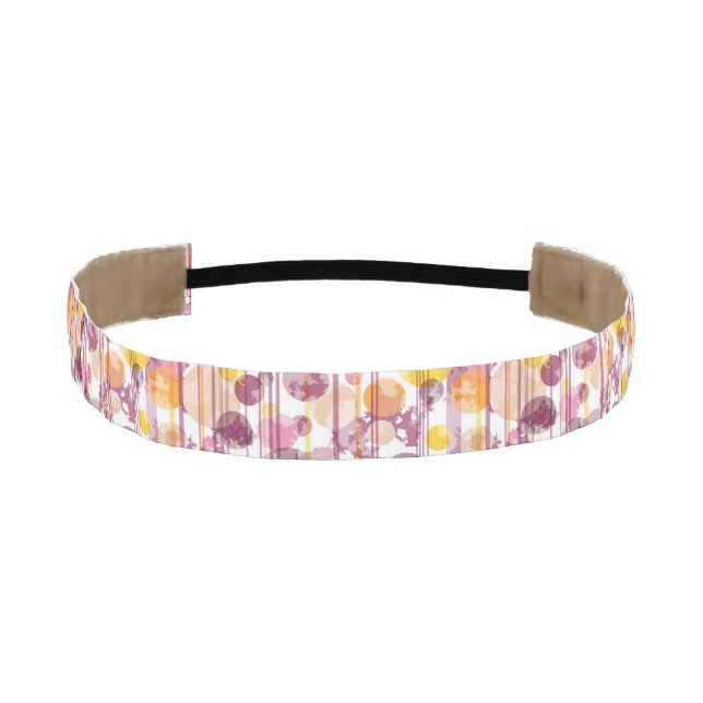 Spotty Striped White Pattern Athletic Headband (Front)