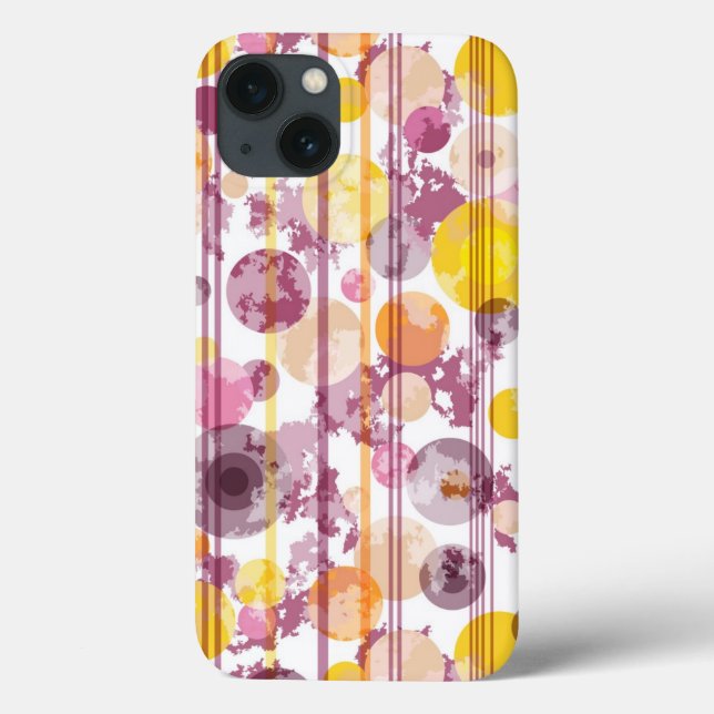 Spotty Striped White Pattern Case-Mate iPhone Case (Back)