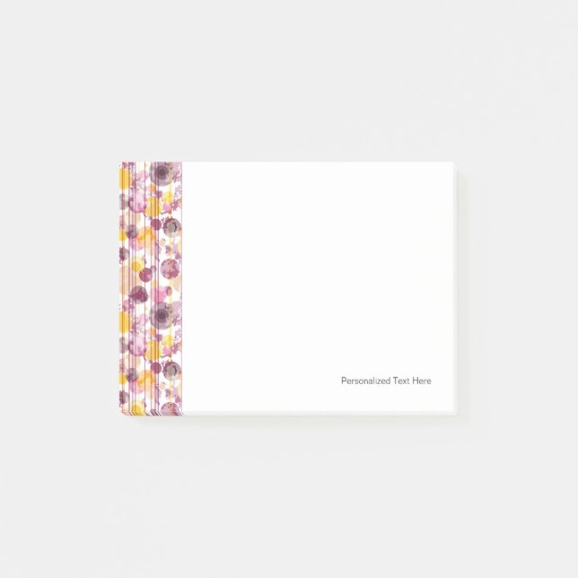 Spotty Striped White Pattern Post-it Notes (Front)