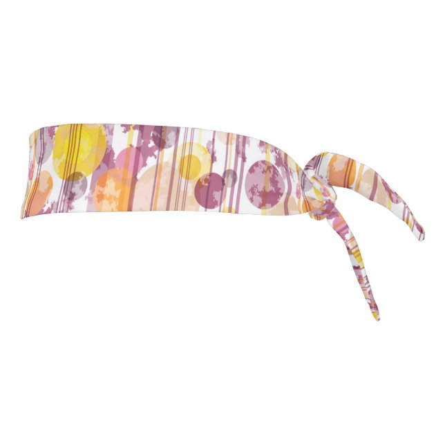 Spotty Striped White Pattern Tie Headband (Rotate 90)
