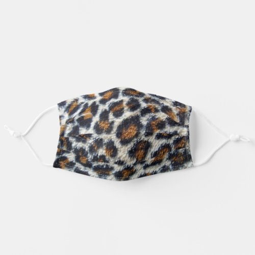 spotty wild cat pattern leopard adult cloth face mask
