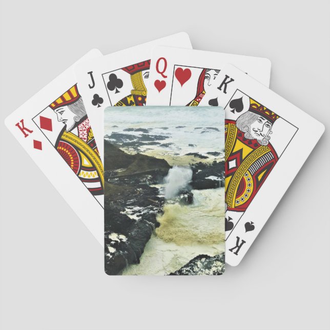 Spouting Horn, Cape Perpetua, Oregon Coast Poker Cards (Back)