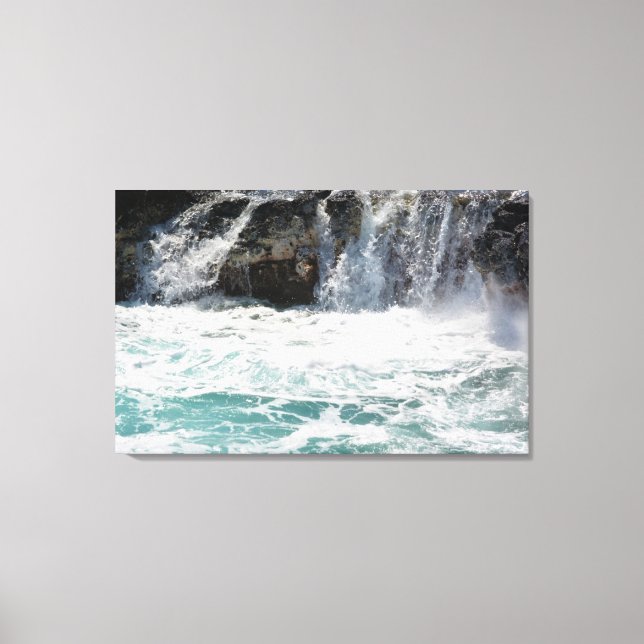 Spouting Horn in Kauai, Hawaii Canvas Print (Front)