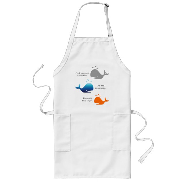 Spouting Off_Life has no porpoise Long Apron (Front)
