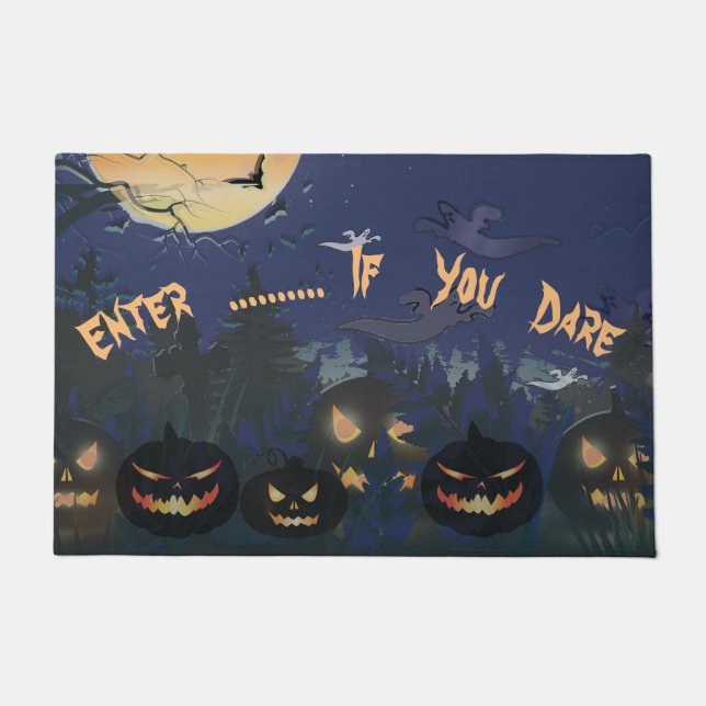 Sppky Halloween Enter if You Dare Doormat (Front)