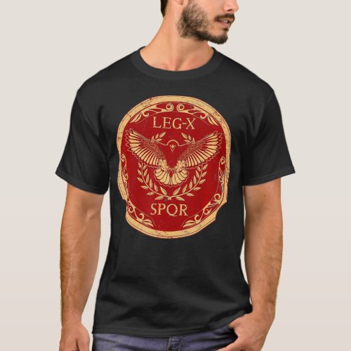 SPQR 10th Legion Roman Eagle  T_Shirt