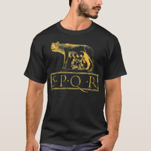 SPQR Ancient Rome Senate Lupa Capitolina T-Shirt
