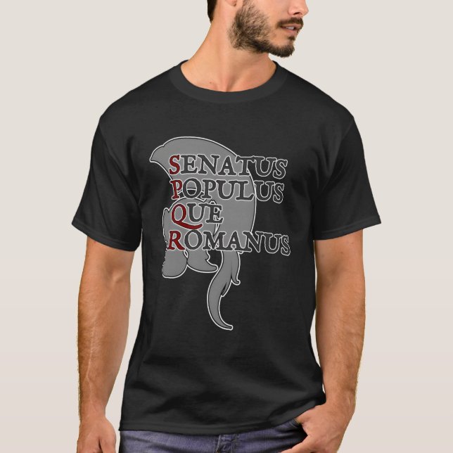 Spqr Centurion Helmet Emblem Of The Roman Empire T-Shirt (Front)