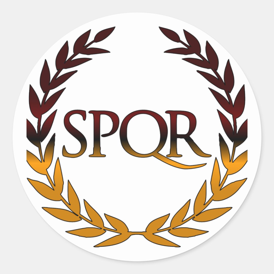 SPQR CLASSIC ROUND STICKER | Zazzle