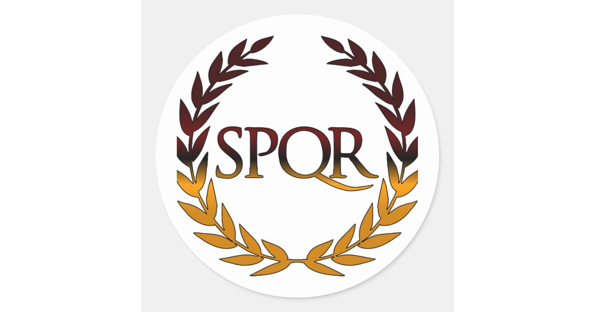 SPQR CLASSIC ROUND STICKER | Zazzle