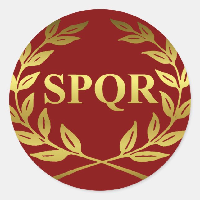 SPQR CLASSIC ROUND STICKER (Front)