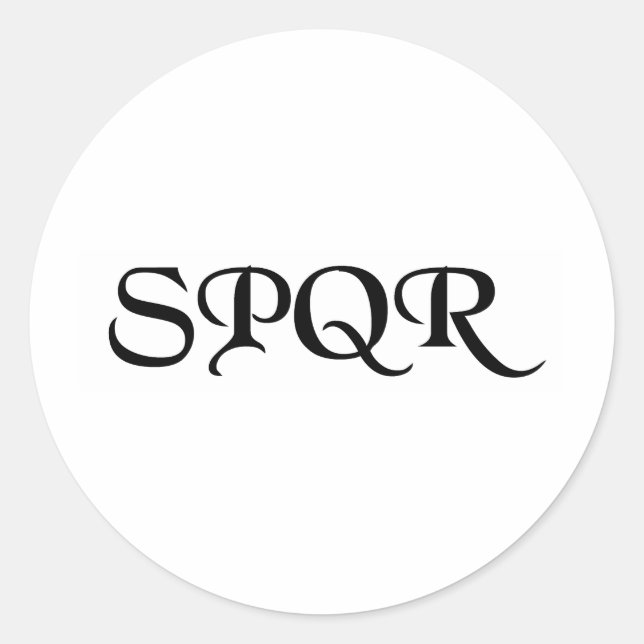SPQR CLASSIC ROUND STICKER (Front)