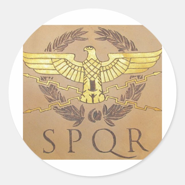 SPQR CLASSIC ROUND STICKER (Front)