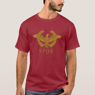 SPQR Eagle Laurel Gold Dark T-Shirt