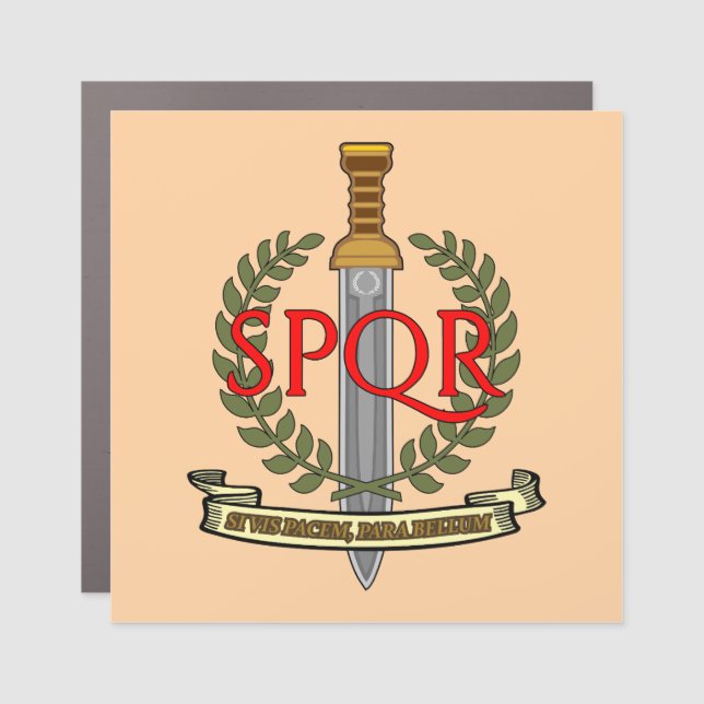 SPQR Gladius - Senatus Populusque Romanus Car Magnet (Front)