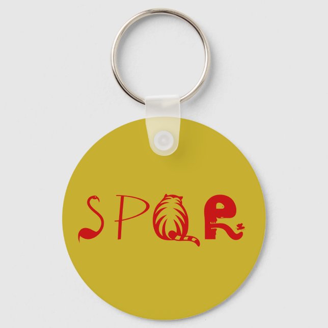 "SPQR" Keychain (Front)