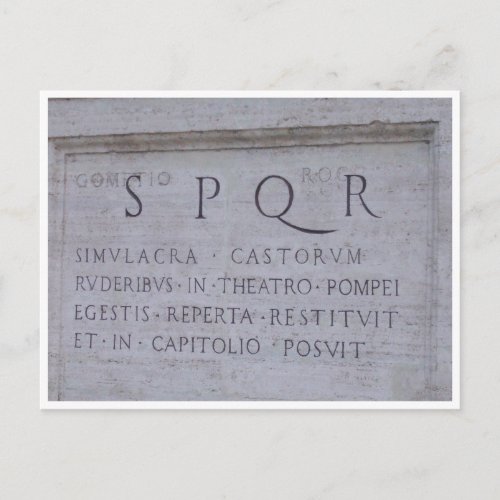 SPQR POSTCARD