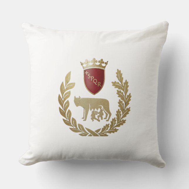 +SPQR Pulvinus Pro Roma  Throw Pillow (Front)