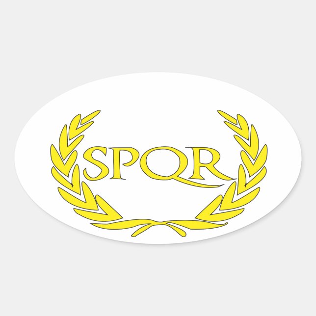 SPQR Roma Oval Sticker (Front)