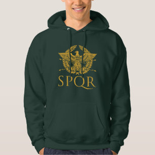 SPQR Roman Eagle Empire History Hoodie