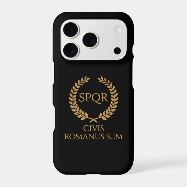 SPQR Roman Emblem – Civis Romanus Sum Laurel Crest iPhone Case (Back)