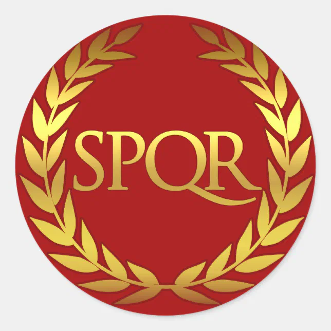 SPQR Ancient Rome Sword round Decal Sticker Car Vinyl Reflective Glossy