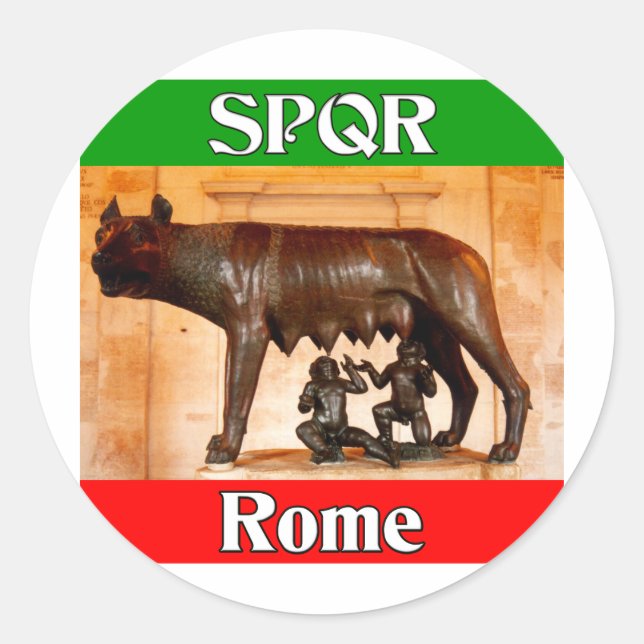 SPQR Rome Classic Round Sticker (Front)