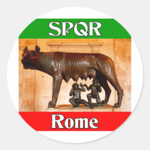 SPQR Rome Classic Round Sticker