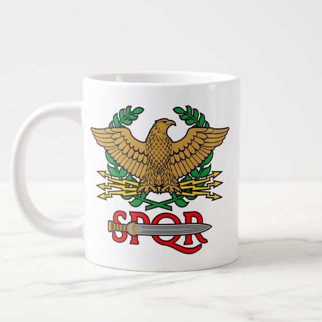 SPQR Senatus Populusque Romanus Giant Coffee Mug (Left)