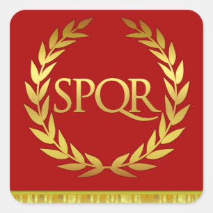 SPQR Square Roman Sticker