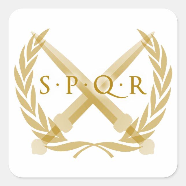 SPQR Symbol Square Sticker (Front)