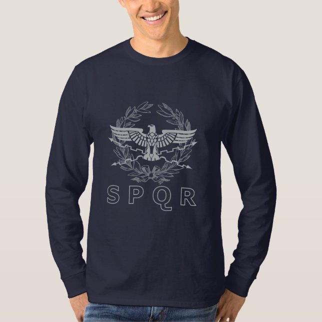 SPQR The Roman Empire Emblem Long Sleeve Shirt (Front)