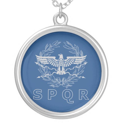 SPQR The Roman Empire Emblem Necklace